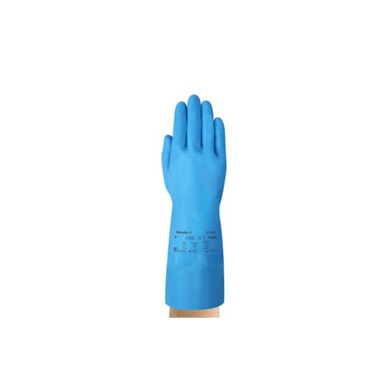 Gants Nitrile Ansell VersaTouch 37-520 - Taille 10.5 - Protection Chimique - Pack De 12 - Bleu