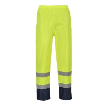 pantalón impermeable a.v. portwest classic h444 en amarillo/negro