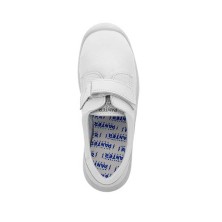 zapato panter diamante velcro totale 269 s2 en blanco