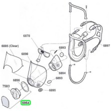 repuesto adaptador central para mascara 3m 6864 