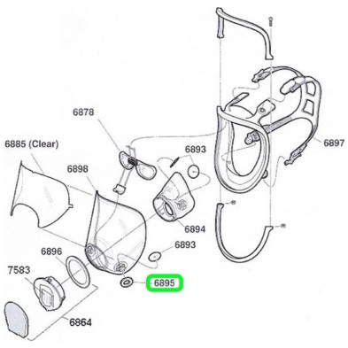 JUNTA DE VALVULA DE INHALACIÓN 3M 6895
