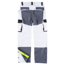 pantalon workteam wf5852 en blanco/negro/gris oscuro