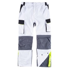pantalon workteam wf5852 en blanco/negro/gris oscuro