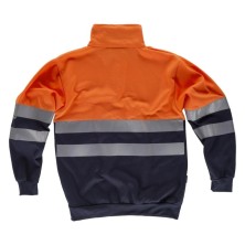 sudadera a.v. workteam c3839 en marino/naranja a.v.