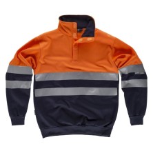 sudadera a.v. workteam c3839 en marino/naranja a.v.