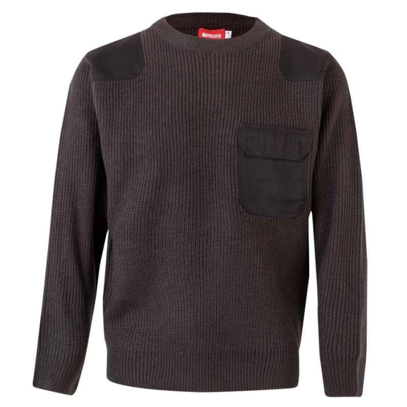 Jersey de punto grueso y refuerzos velilla 100