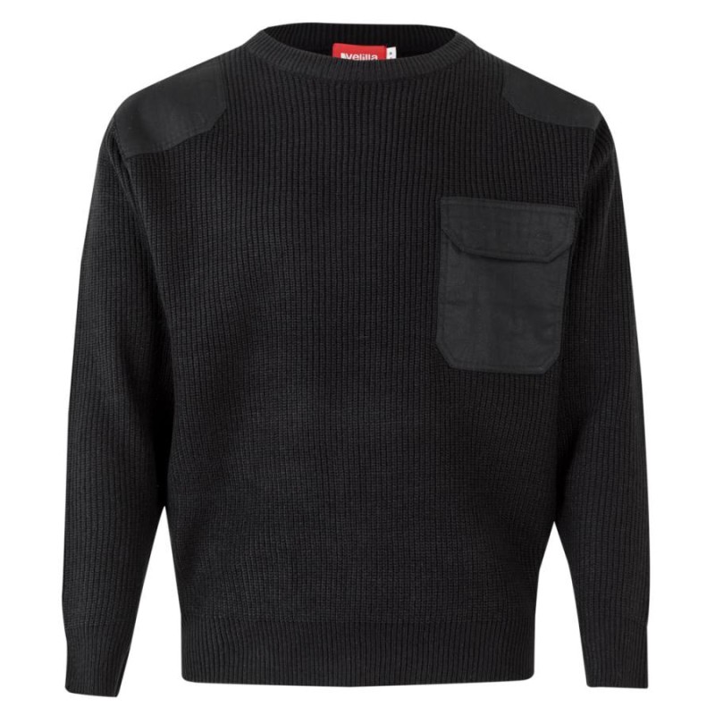Jersey de punto grueso y refuerzos velilla 100