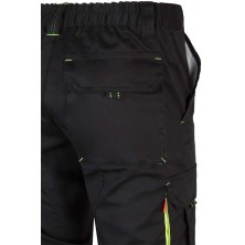 pantalon velilla 103008s en negro/amarillo fluor