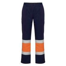 pantalón a.v. roly soan 9301 en marino/naranja fluor