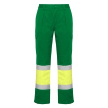 pantalón a.v. roly soan 9301 en verde jardin/amarillo fluor