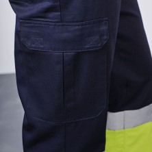 pantalón a.v. roly soan 9301 en marino/naranja fluor