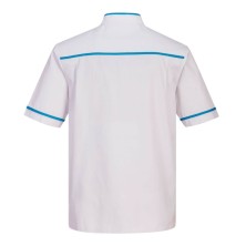 bata portwest sanitario c821 en blanco/azul