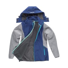 softshell mujer roc neige rn1010003 en azulina/gris jaspeado