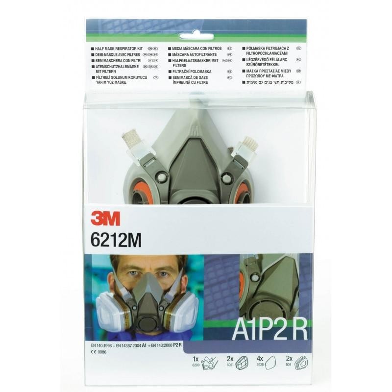 Kit proteccion respiratoria a1p2r 6212m