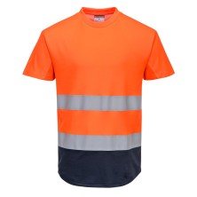 camiseta a.v. portwest c395 en naranja/marino