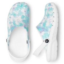 zueco suecos oden fusion print en flor de agua