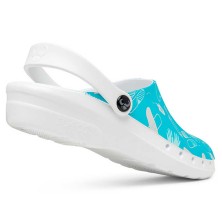 zueco suecos oden print en medical azul 