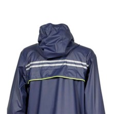 cazadora impermeable cofra balfors v454 en azul marino/lima