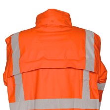 abrigo impermeable a.v. cofra caracas v452 en naranja fluor