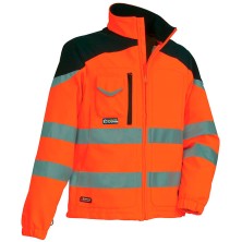 chaqueta softshell a.v. cofra nansen v038 en naranja fluor