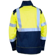 cazadora a.v. cofra melted v610 en azul marino/amarillo
