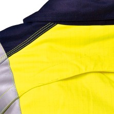 cazadora a.v. cofra brasilia v266 en amarillo/azul marino