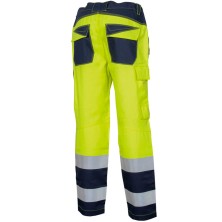 pantalón a.v. cofra charring v611 en amarillo/azul marino
