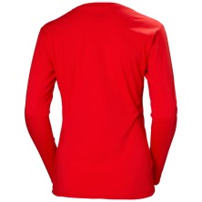 camiseta m/l mujer helly hansen longsleeve 79159 en rojo alerta