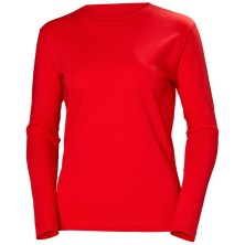 camiseta m/l mujer helly hansen longsleeve 79159 en rojo alerta