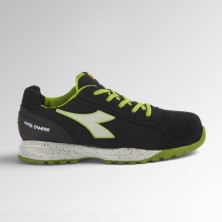 zapatilla diadora glove eco mds s1p en negro/eco verde