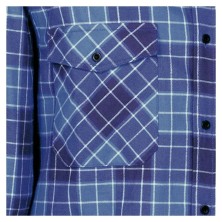 camisa m/l cofra piccadilly v370 en azul marino/blanco