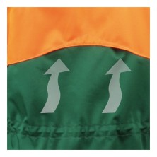 cazadora cofra saw brake v490 en verde/naranja