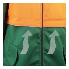 cazadora cofra saw brake v490 en verde/naranja