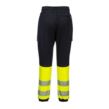 pantalón a.v. portwest flexi kx341 en negro/amarillo