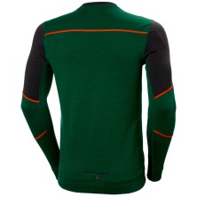 camiseta m/l helly hansen lifa merino 75106 en verde/ebano