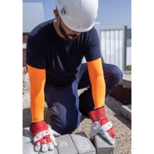 cubrebrazos a.v. buff en solid orange fluor