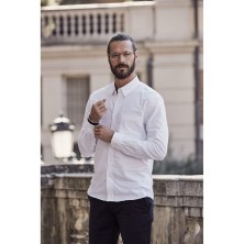 camisa m/l clique oxford 027311 en azul real