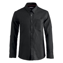 camisa m/l clique oxford 027311 en negro