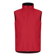chaleco softshell clique classic 0200911 en rojo