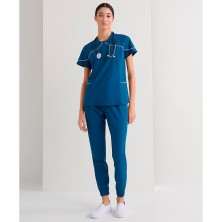 casaca mujer monza lyra 22.24 en azul petroleo