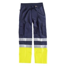 pantalón workteam c4014 en marino/amarillo a.v.