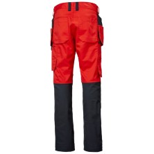 pantalon helly hansen manchester construction 77521 en rojo alerta/ebano