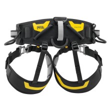 arnes de rescate petzl new falcon ascent en negro/amarillo
