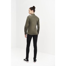 camisa m/l camarera monza 02252 en verde kaki