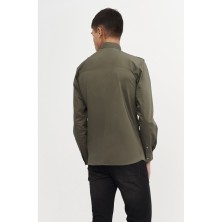 camisa m/l camarero monza 02136 en verde kaki