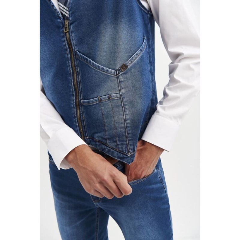 Chaleco hombre vaquero monza 4029