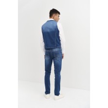 chaleco hombre vaquero monza 4029 en denim azul
