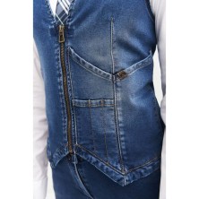 chaleco vaquero mujer monza 4030 en denim azul