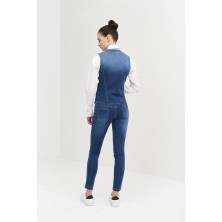 chaleco vaquero mujer monza 4030 en denim azul