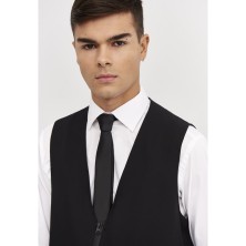 corbata lisa monza 3312 en negro